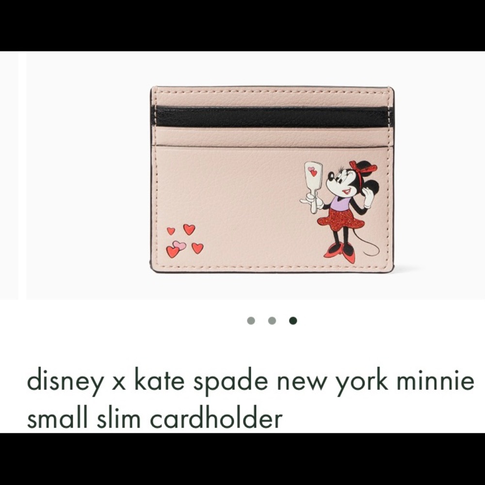 NWT Kate Spade X Disney Minnie Mouse Card Holder